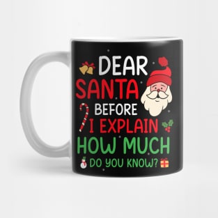 Dear Santa I Can Explain Funny Christmas Pajama Adults Kids Mug